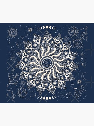 Mystic Moon Mandala Tapestry - Mandala Tapestry